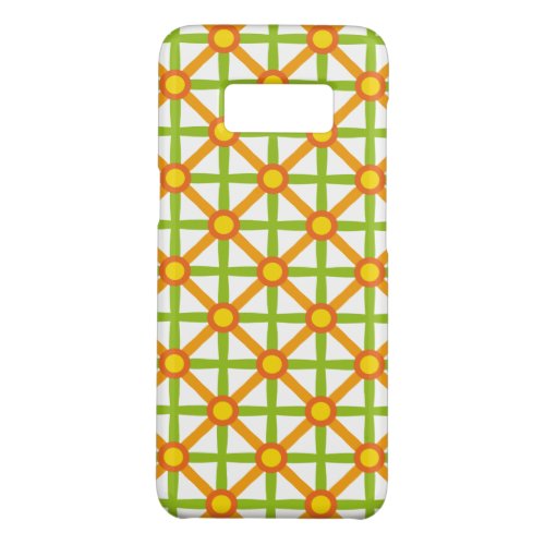 Retro Inspired Orange Green  Yellow Pattern Case_Mate Samsung Galaxy S8 Case