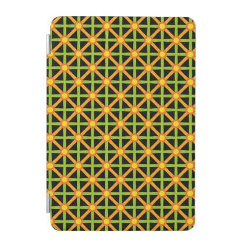 Retro Inspired Orange Green  Yellow Pattern iPad Mini Cover