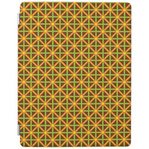 Retro Inspired Orange Green  Yellow Pattern iPad Smart Cover