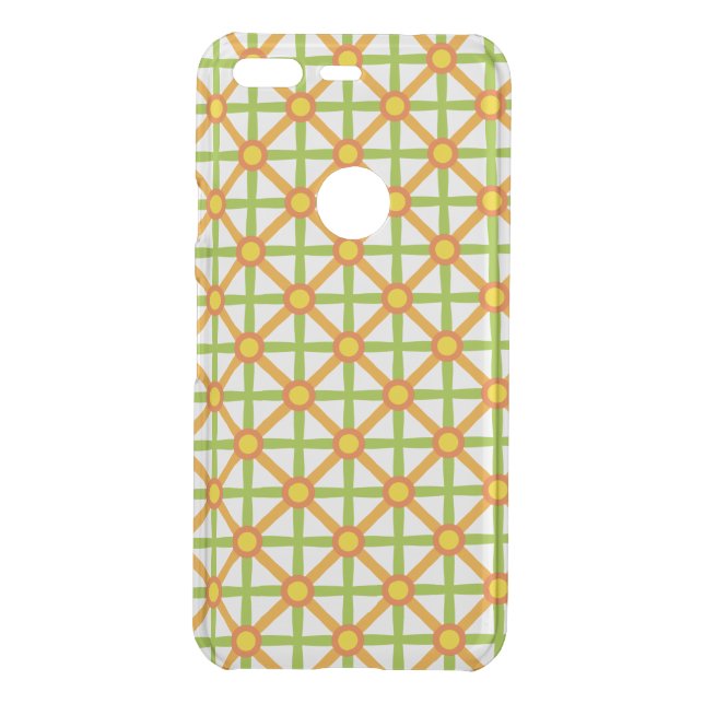 Retro Inspired Orange Green & Yellow Pattern Uncommon Google Pixel Case (Back)