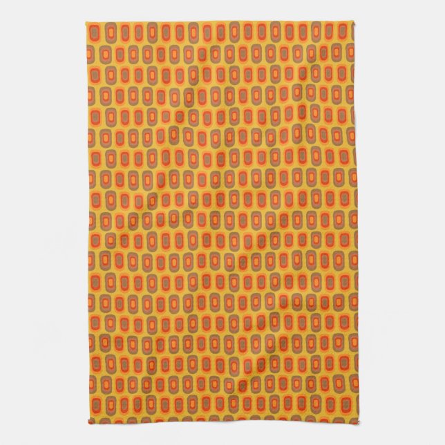 Retro Inspired Pattern Kitchen Towel (Vertical)