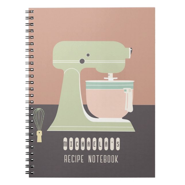 Retro-inspired personalized notebook for home chef (Front)