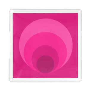 Retro Inspired Pink Acrylic Tray