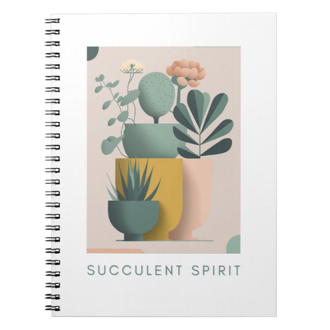 Retro-inspired plant design notebook (Front)