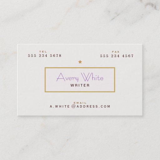 Customizable Retro Inspired Writer Business Card