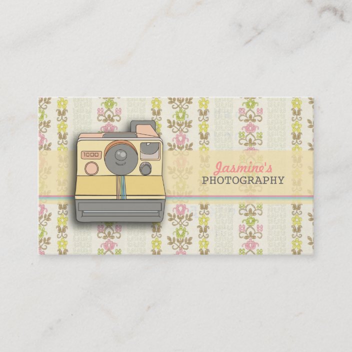 Retro Instant Camera Photography Photographer Business Card | Zazzle.com