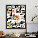 Retro Instant Film Picture 21 Photo Collage Poster<br><div class="desc">Create your own modern photo collage poster featuring favorite pictures in a trendy overlapping instant film picture style design. Add your own personalized text for any occasion.</div>