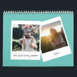 Retro instant photo family calendar<br><div class="desc">This bright and fun family photos calendar features a playful retro instant photo design, bringing a cheerful and heartwarming vibe to your memories. Each pastel-colored page provides space for double photos alongside a small area to jot down notes, messages, or sentimental moments. Perfect for capturing and celebrating joyful family times,...</div>