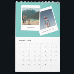 Retro instant photo fun family calendar<br><div class="desc">This bright and fun family photos calendar features a playful retro instant photo design, bringing a cheerful and heartwarming vibe to your memories. Each pastel colored page provides space for double photos alongside a small area to jot down notes, messages, or sentimental moments. Perfect for capturing and celebrating joyful family...</div>