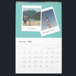 Retro instant photo fun family calendar<br><div class="desc">This bright and fun family photos calendar features a playful retro instant photo design, bringing a cheerful and heartwarming vibe to your memories. Each pastel colored page provides space for double photos alongside a small area to jot down notes, messages, or sentimental moments. Perfect for capturing and celebrating joyful family...</div>