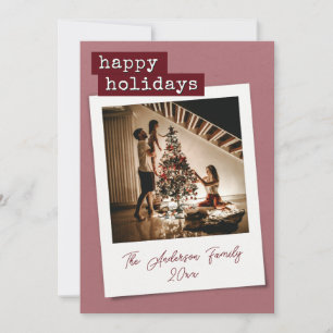 Retro Instant Photo Holiday Card