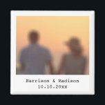 Retro instant photo names date custom magnet<br><div class="desc">Retro instant photo names date custom magnet 
great for couples,  family,  or just for yourself,  selfie photo magnet</div>