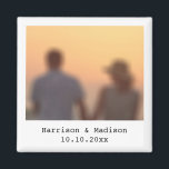 Retro instant photo names date custom magnet<br><div class="desc">Retro instant photo names date custom magnet 
great for couples,  family,  or just for yourself,  selfie photo magnet</div>