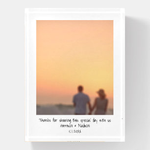 Retro instant photo names friends couple modern paperweight