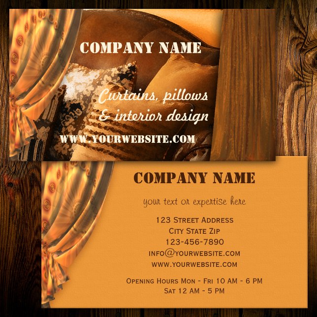 Retro Interior Design Business Card