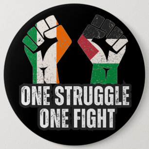 Retro Ireland Palestine Solidarity Fist revolution Button