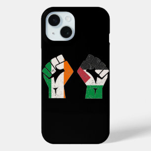 Retro Ireland Palestine Solidarity Fist revolution iPhone 15 Case