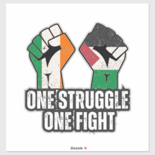 Retro Ireland Palestine Solidarity Fist revolution Sticker