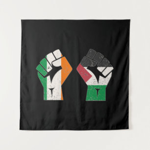 Retro Ireland Palestine Solidarity Fist revolution Tapestry