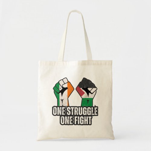 Retro Ireland Palestine Solidarity Fist revolution Tote Bag