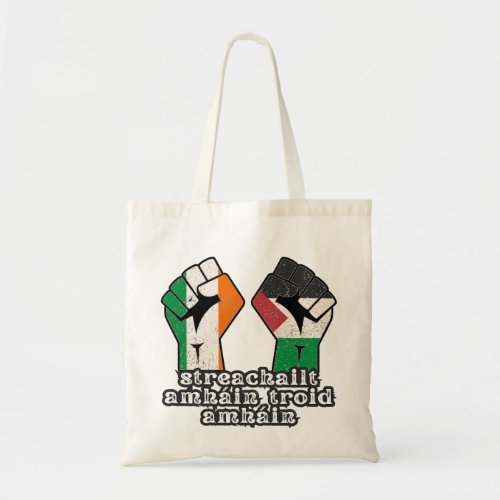 Retro Ireland Palestine Solidarity Fist revolution Tote Bag