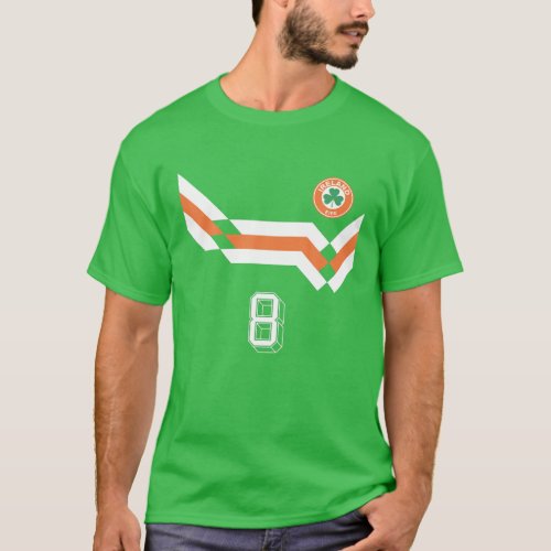 Retro Ireland Soccer Jersey Eire Crest Irish Clove T_Shirt
