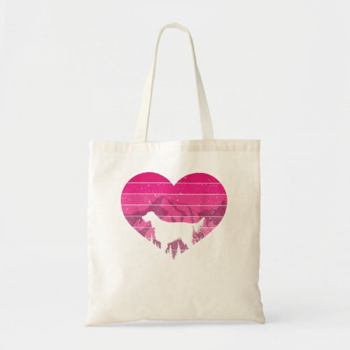 Retro Irish Setter Dog Lovers Vintage Heart Valent Tote Bag