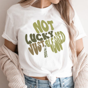 Retro Irish Shamrock St Patrick's Day Word Art T-Shirt