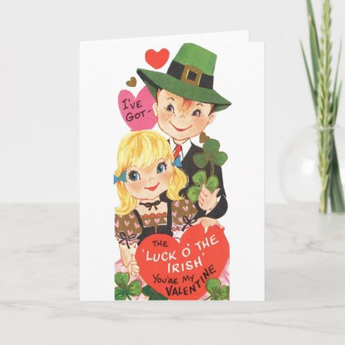 Retro Irish Valentines Day Card