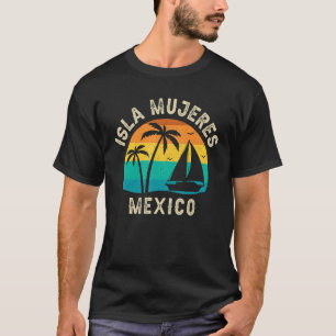Retro Isla Mujeres Mexico Sunset Matching Family T-Shirt