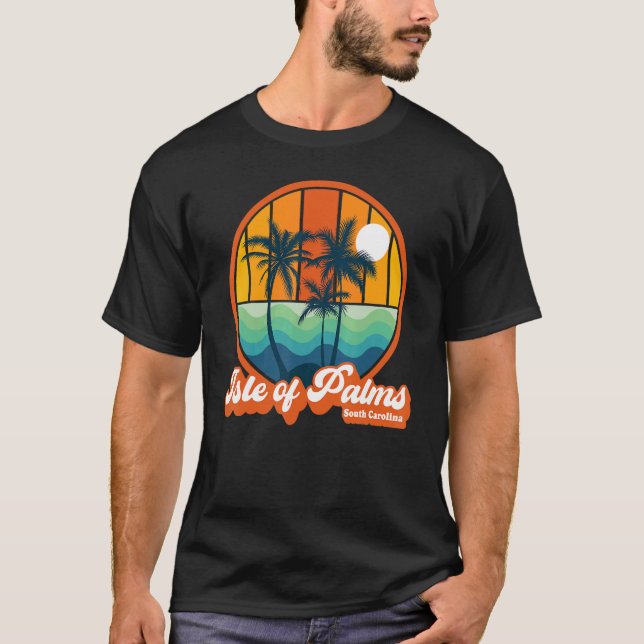 Retro Isle Of Palms South Carolina Summer 90s Beac T-Shirt (Front)