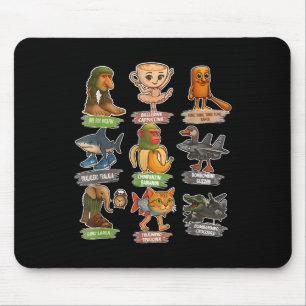 Retro Italian Brainrot Meme Funny All Brainrot Ani Mouse Pad