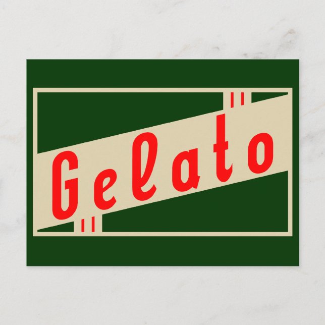 retro italian gelato postcard (Front)