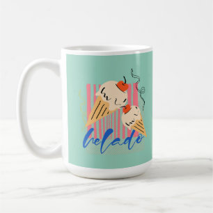 Retro Italian Ice Cream Cones Coffee Mug