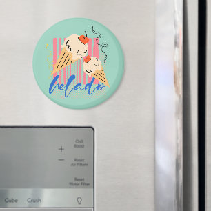Retro Italian Ice Cream Cones Magnet