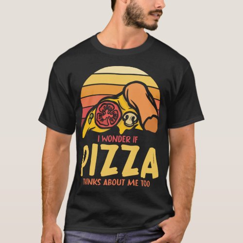 Retro Italian Pizza Fast Food Pizzaholic Foodie Fu T_Shirt
