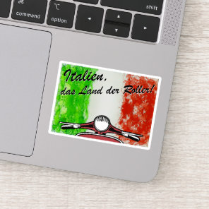 Retro Italy the Land of Rollers Sticker