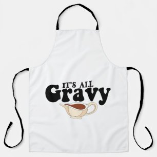 Retro Its All Gravy Baby Vintage Fall Thanksgiving Apron