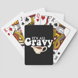 Retro Its All Gravy Baby Vintage Fall Thanksgiving Poker Cards
