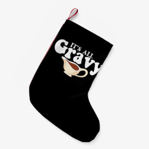Retro Its All Gravy Baby Vintage Fall Thanksgiving Small Christmas Stocking