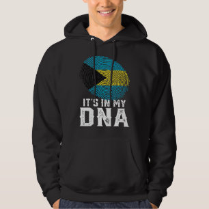 Retro It's In My Dna Fingerprint Bahamas Flag Hoodie