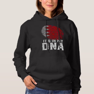 Retro It's In My Dna Fingerprint Bahrain Flag Hoodie