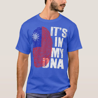 Retro It's In My DNA Taiwan Fingerprint Taiwanese T-Shirt