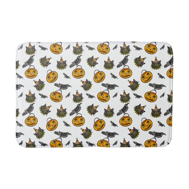 Retro Jack and Cat Bath Mat (Front)