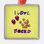 Retro Jacks From 60s 70s Metal Ornament at Zazzle