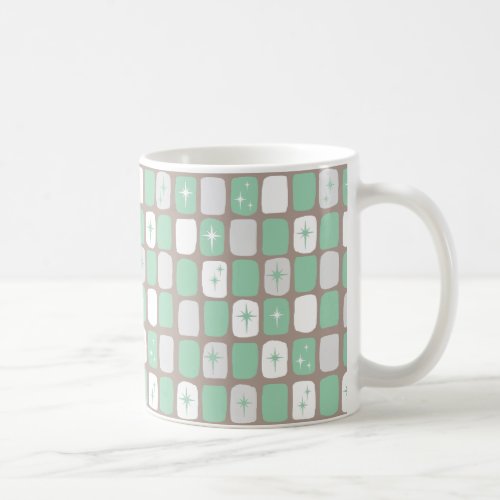 Retro Jade Starbursts Coffee Mug