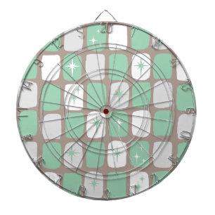 Retro Jade Starbursts Dart Board