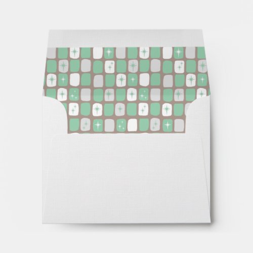 Retro Jade Starbursts Envelope