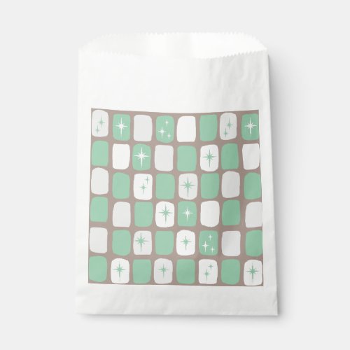 Retro Jade Starbursts Favor Bags