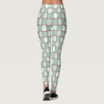Retro Jade Starbursts Leggings<br><div class="desc">This Retro Jade and White Starbursts Leggings is so adorably space age you won’t be able to contain your enthusiasm. And, why would you want to? This 1960’s mid century modern inspired design features a dark heather grey background and rows of perfectly imperfect rectangles in jade, white, and dove grey....</div>